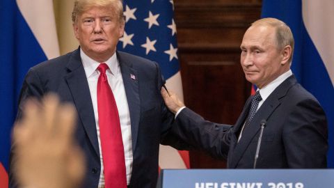 Donald Trump y Vladimir Putin en Helsinki.