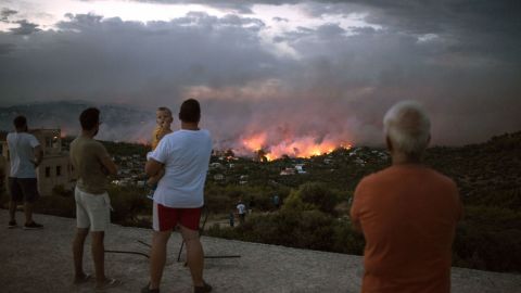 Incendios en Atenas.