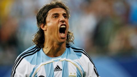 El legendario Hernan Crespo con la camiseta de la selección argentina. (Foto: Shaun Botterill/Getty Images)