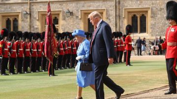 La reina Isabel II y el presidente Donald Trump.