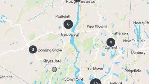 El mapa muestra los puntos exactos donde se han reportado acciones de ICE