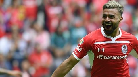 Pedro Canelo un gol para el Toluca contra el Morelia. (Foto: Imago7/Alejandra Suárez)