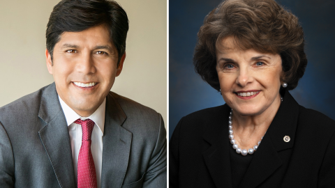 El senador estatal demócrata Kevin de León competía con la actual senadora federal Dianne Feinstein. / foto: archivo.