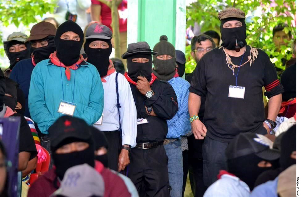Integrantes del Ejército Zapatista de Liberación Nacional.