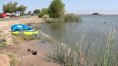 Buena Vista Lake, en Bakersfield, poco después del suceso.