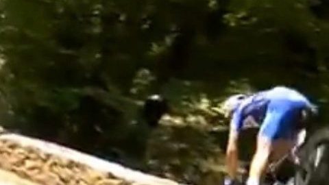 El ciclista belga Philippe Gilbert en su caída de este martes en el Tour de France.