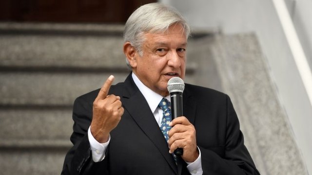 Andrés Manuel López Obrador, presidente electo de México.