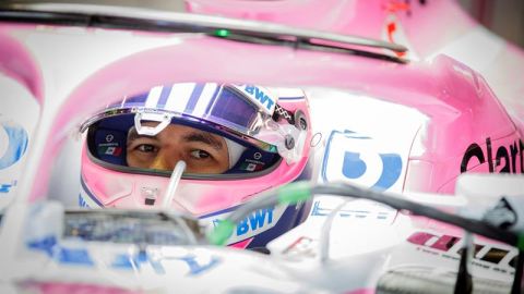 El mexicano Sergio Perez de la escudería Racing Point Force India durante el GP de Bélgica. (Foto: EFE/EPA/VALDRIN XHEMAJ)