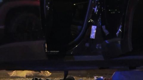 Parece que el vehículo fue alcanzado por error.