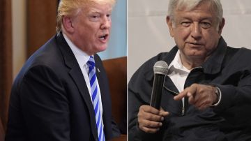 El mandatario Donald Trump y el presidente electo de México, Andrés Manuel López Obrador.