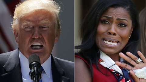 El presidente Trump está molesto con Omarosa Manigault Newman.