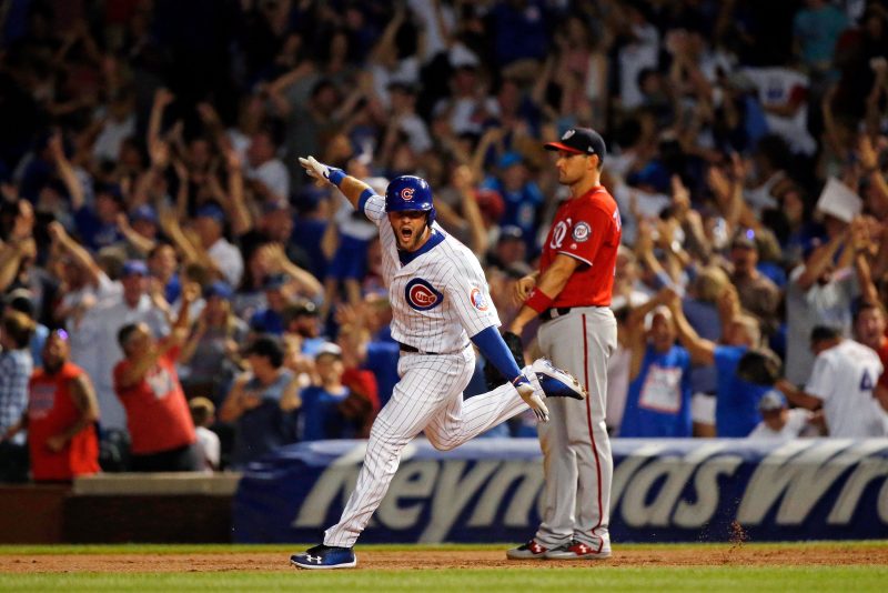 David Bote le dio el triunfo sobre los Nats a los Chicago Cubs con un walk-off grand slam. (Foto: Jon Durr/Getty Images)