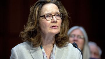 La directora de la CIA, Gina Haspel, durante su audiencia de confirmación del Comité de Inteligencia del Senado.