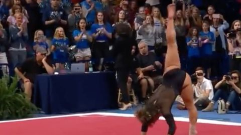 Rutina de suelo de la gimnasta Katelyn Ohashi.