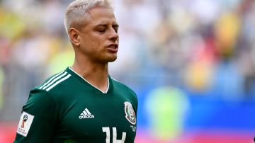 En el Mundial de Rusia 2018, "Chicharito" Hernández se tiñó el cabello