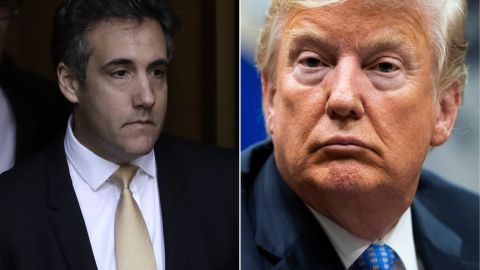 Michael Cohen y el presidente Donald Trump.