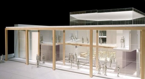 Imagen proyectada del probable aspecto exterior del centro.