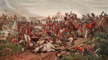 La batalla de Waterloo se peleó en medio del barro y la lluvia.