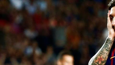 Lionel Messi, y su frustración ante el Girona. (Foto: EFE/Quique García)