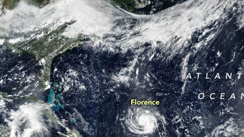 Los ciclones Florence, Isaac y Helene en el Atlántico Norte, el 9 de septiembre.
