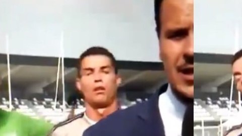 Cristiano Ronaldo y su bufonada a las cámaras de Juventus TV.