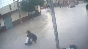 Una mujer rescató a los menores.