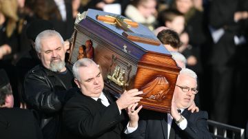 Funeral de Dolores O'Riordan en Irlanda.
