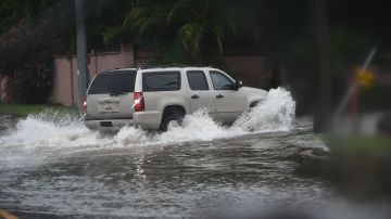 Calles inundadas en Texas.  MANDEL NGAN/AFP/Getty Images