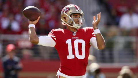 Jimmy Garoppolo, QB de los 49ers de San Francisco.