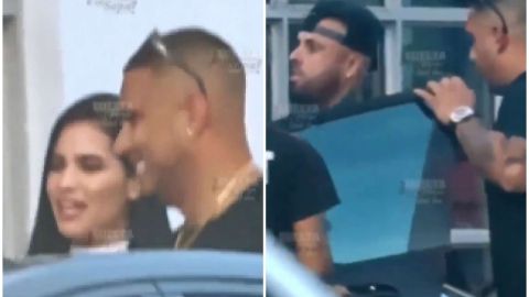 Nicky Jam y la mujer fueron escoltados de manera separada al restaurante.
