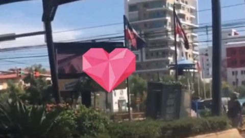 Las imágenes fueron expuestas a eso de las 9:30 a.m. de este sábado.