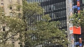 Activistas realizaron una protesta en Nueva York contra la contaminación ambiental.