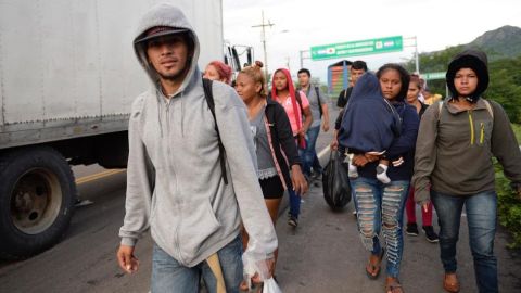 Migrantes centroamericanos.