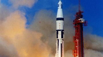Apolo 7 despega en Cabo Kennedy el 11 de octubre de 1968.