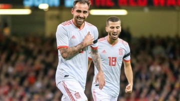 Paco Alcácer encabezó el ataque de España ante Gales. (Foto: EFE/Mike Griffiths)