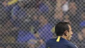 Darío Benedetto festeja el triunfo de Boca Juniors sobre el Palmeiras en la Copa Libertadores. (Foto: EFE/Juan Ignacio Roncoroni)