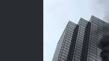 El fuego se registró en el piso 50