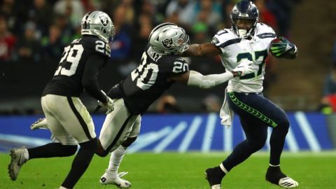 Los Oakland Raiders sucumbieron ante Seattle Seahawks en Wembley Stadium. (Foto: Warren Little/Getty Images)