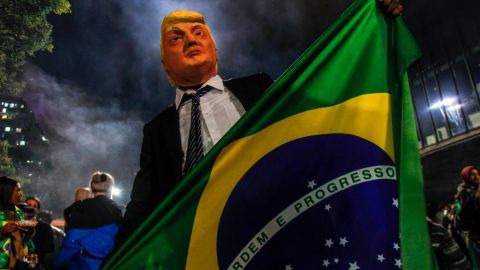 A Bolsonaro lo llaman el Trump brasileño.  MIGUEL SCHINCARIOL/AFP/Getty Images