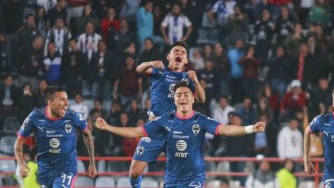 Jugadores del Monterrey su pase a la final de la Copa MX tras vencer al Pachuca. (Foto: Imago7/Marcos Domínguez)