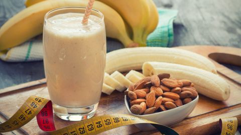 batido leche almendras