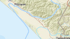 El sismo ocurrió a 5 millas  al este de Nueva Concepción, en Guatemala.
