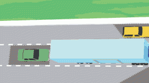 Los camioneros son muy hábiles, pero ellos no te pueden ver siempre