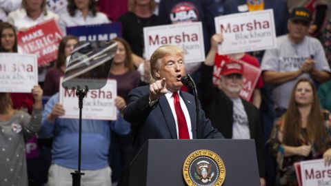 Trump en Chattanooga, Tennessee. EFE/EPA/RICK MUSACCHIO