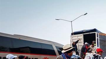 Los migrantes avanzan por territorio mexicano.