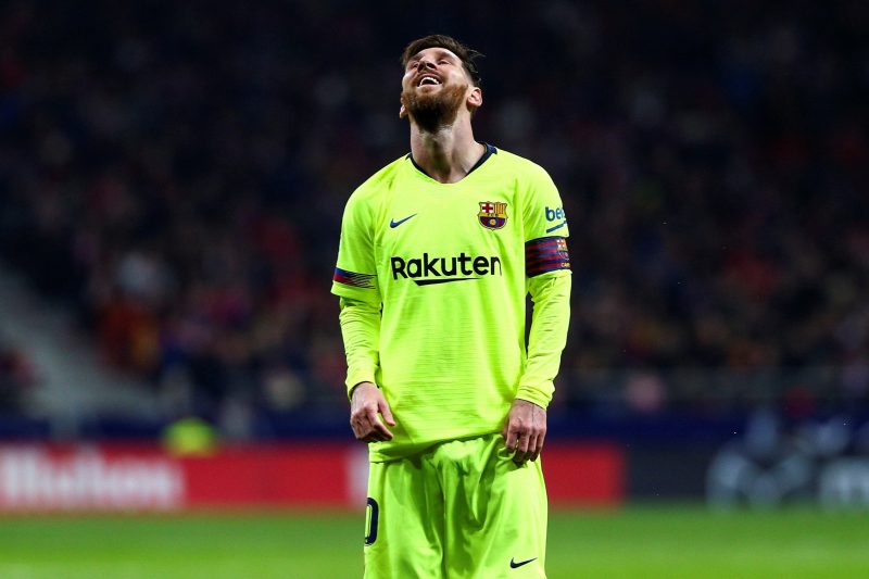 El delantero argentino del FC Barcelona Lionel Messi  no pudo ante el Atlético de Madrid. 