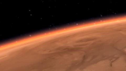 Un artista ilustra la entrada de InSight en Marte. NASA/JPL-Caltech