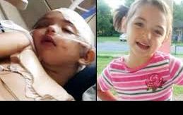 Adryanna Nicole después de recibir el impacto de un muebre y un televisor.