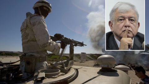 AMLO criticó la presencia militar en las calles de México, pero ahora busca crear una Guardia Nacional.