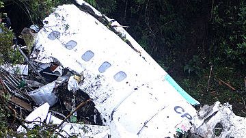 La aeronave donde viajaba el equipo del Chapecoense se estrelló el 28 de noviembre de 2016